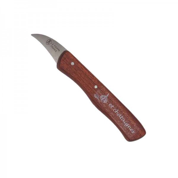 Couteau à châtaignes La Fourmi - manche en bois de Sapelli - lame inox 3 cm