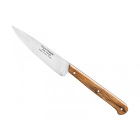 Couteau à steak La Fourmi - manche en bois d'olivier - lame inox crantée 11  cm